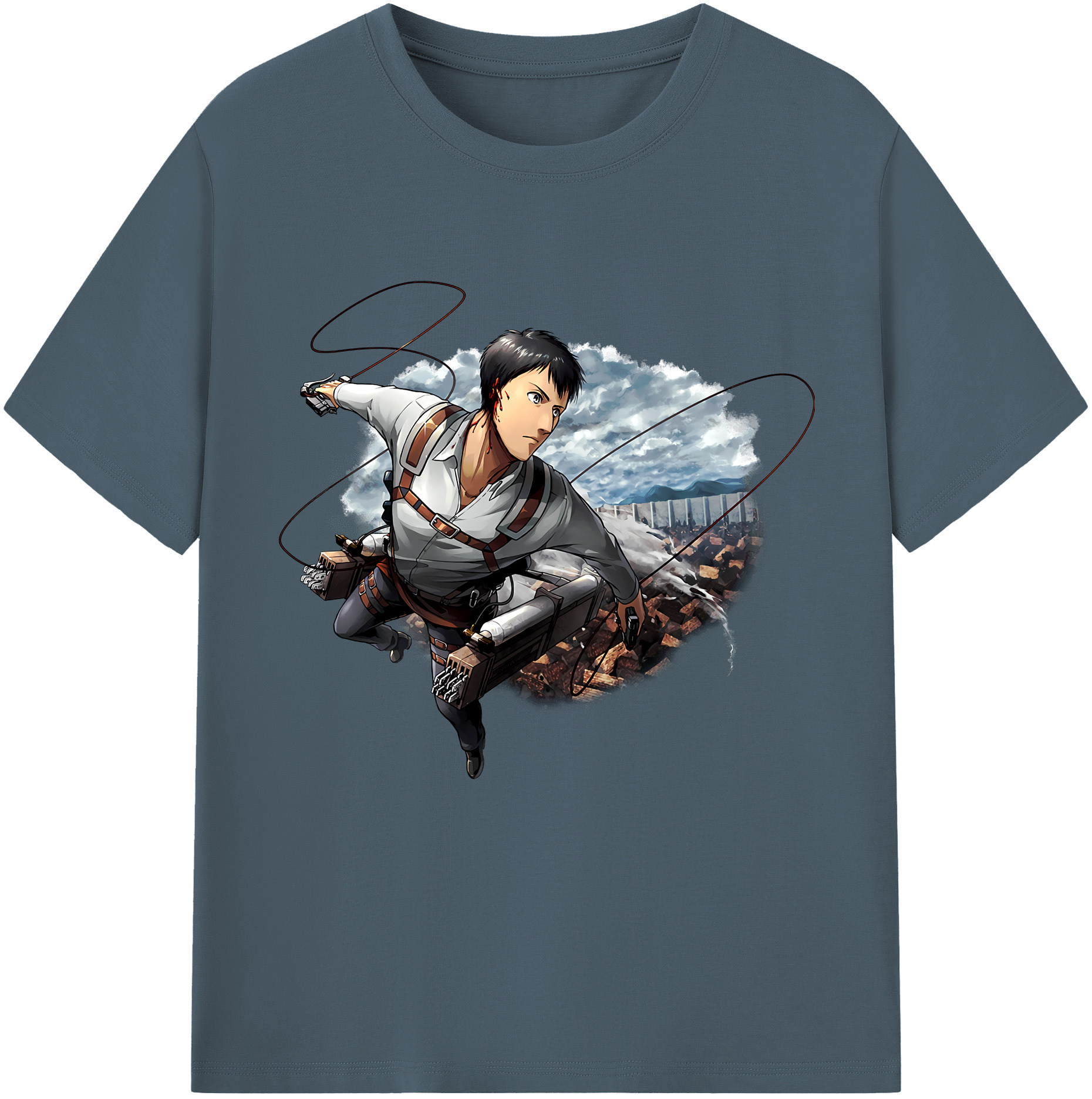 （画像用） 進撃の巨人 ベルトルト・フーバー Attack on Titan Bertholdt Hoover 綿100％半袖Tシャツ（フロントプリント）